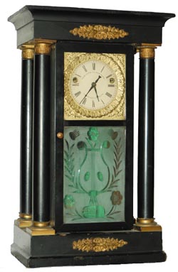 Aaron Crane Crane Model D. Twelve Month Mantle Clock