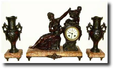 France Shelf Figural Garnitures