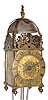 C.1640, English, Thomas Knifton, at the Crossed Keys, Lothbury, Londini, Lantern Clock, originally a balance wheel clock, probably converted around 1680 to pendulum operation (pendulum absent).