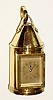 C.1900, French for Tiffany and Co., NY, lantern shaped timepiece, jeweled lever movement, with a silver plaque bearing the initials CES, and with a compass in the top. 