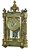 French for Pailthorp, Paris onyx, brass and cloisonne, 8 days, time and strike, crystal regulator, Japy Freres Medaille DHonneur movement, c1880