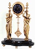 Blot & Drouard, Paris, French cast metal double figure, 8 days, time and strike mantel clock, Japy Freres Medaille D'Honneur movement, c1890