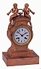 French cast gilt metal figural, 8 days, time and count wheel striking mantel clock, movement stamped 