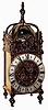 Gubelin, Swiss, lacquered brass, 8 days, time and strike, reproduction lantern clock, c1970