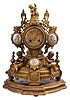 Japy Freres, Paris, figural mantel clock, 8 day, time and strike, spring-driven, pendule de Paris movement in a cast spelter case signed 