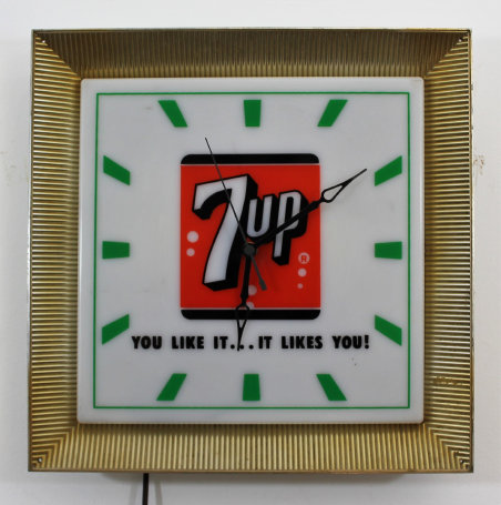 Antique Advertising Products 7 Up Advertiser Clock