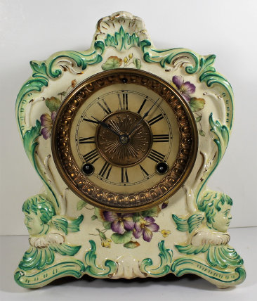 Antique Ansonia Tuxedo flat dial Clock