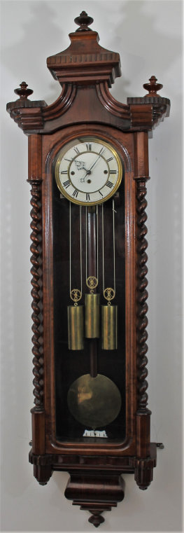 Antique Austrian 3 wt Vienna grand sonnerie Clock