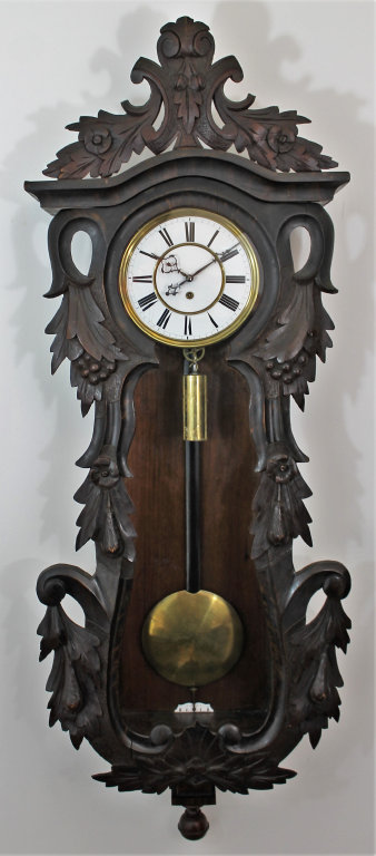 Antique Austrian serpentine Vienna Clock