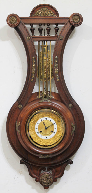Antique Baume & Lezard lyre wall clock Clock
