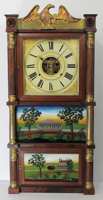 Antique Birge, Mallory & Co Patent Brass Eight Day Clock Clock