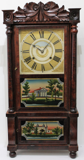 Antique Birge, Mallory & Co Patent Brass Eight Day Clock Clock