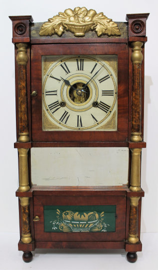 Antique Birge, Mallory & Co miniature triple decker Clock — Antique Clocks Price Guide