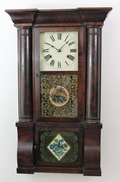 Antique Birge & Fuller Patent Brass Eight Day Clock Clock
