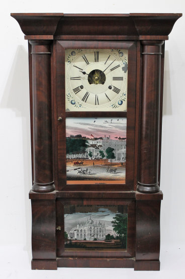 Antique Birge & Peck Extra 8 Day Brass Clock Clock