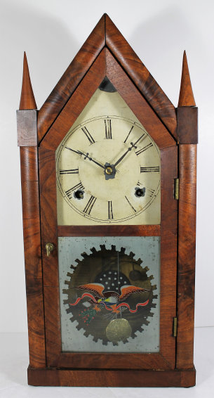 Antique Boardman & Wells steeple fusee Clock