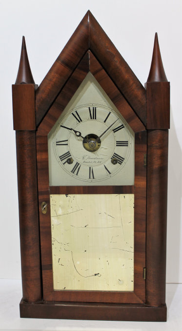 Antique Boardman & Wells steeple fusee Clock