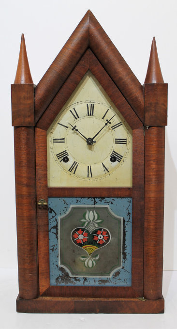 Antique Boardman & Wells steeple fusee Clock