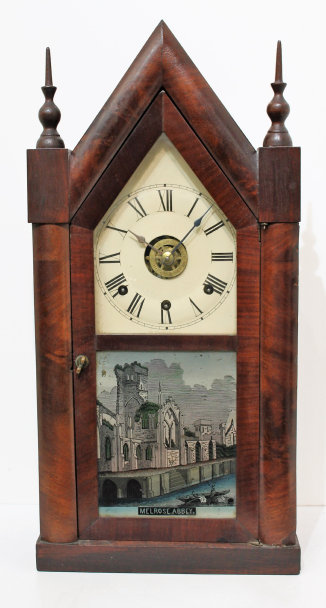 Antique Boardman steeple fusee alarm Clock