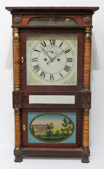 Antique Clarke, Sylvester Salem Bridge shelf Clock