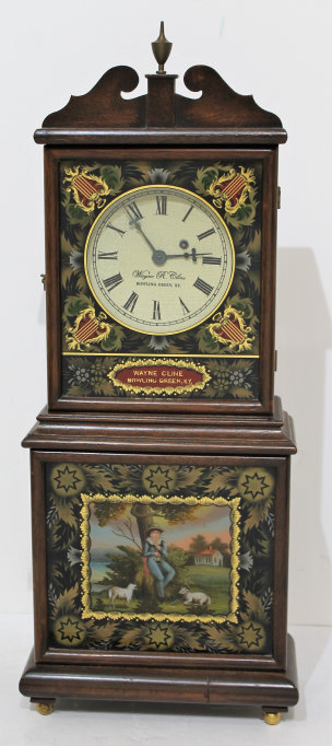 Antique Cline miniature Massachusetts shelf clock Clock — Antique Clocks Price Guide