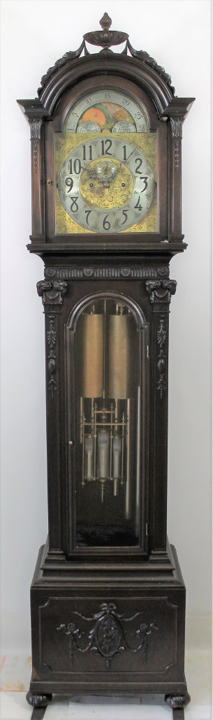 Antique Colonial 7 tube hall clock Clock — Antique Clocks Price Guide