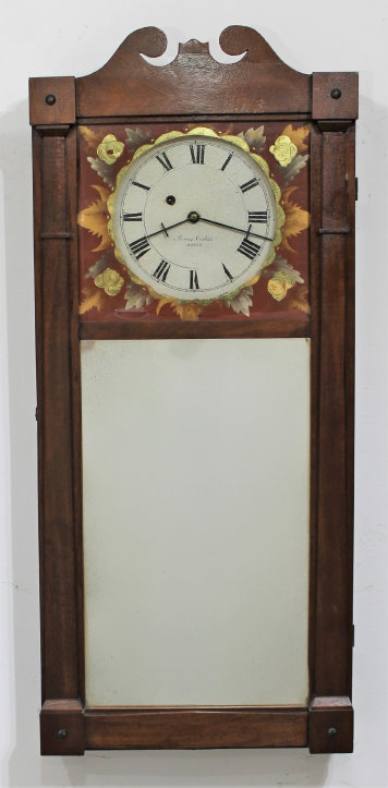 Antique Corliss New Hampshire mirror clock Clock — Antique Clocks Price Guide