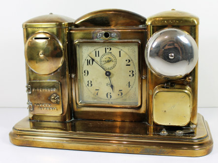 Antique Darche Flash light alarm brass finish Clock — Antique Clocks Price Guide