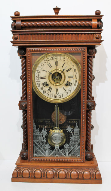 Antique Davis Clock Co Long Branch calendar Clock — Antique Clocks Price Guide
