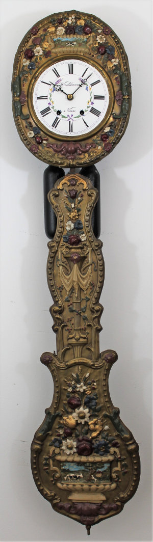 Antique Descartes mini Morbier Clock — Antique Clocks Price Guide