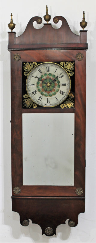 Antique Dewey New Hampshire mirror clock Clock — Antique Clocks Price Guide