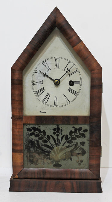 Antique Forestville Hardware sub-miniature steeple no finials Clock — Antique Clocks Price Guide
