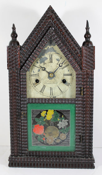 Antique Forestville miniature ripple-front steeple Clock — Antique Clocks Price Guide