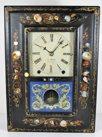 Antique Forestville picture frame paper mache Clock — Antique Clocks Price Guide