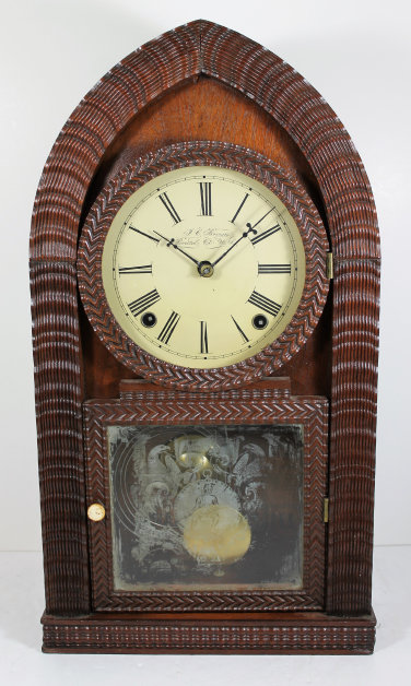 Antique Forestville ripple-front beehive Clock — Antique Clocks Price Guide