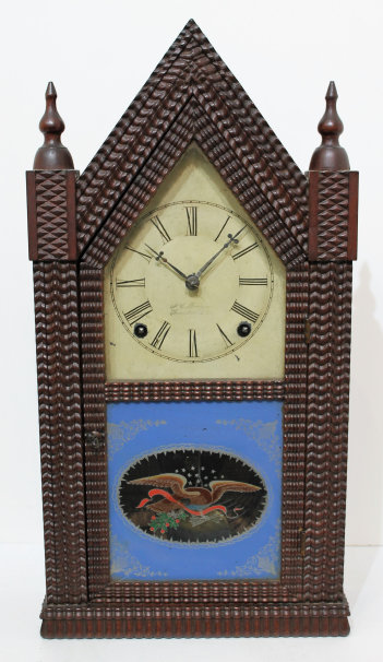 Antique Forestville ripple-front steeple Clock — Antique Clocks Price Guide