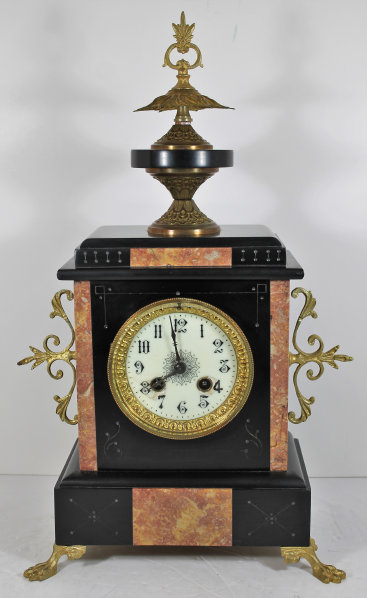 Antique French black marble Clock — Antique Clocks Price Guide