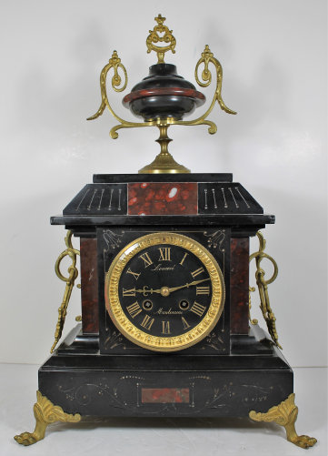 Antique French black marble Clock — Antique Clocks Price Guide