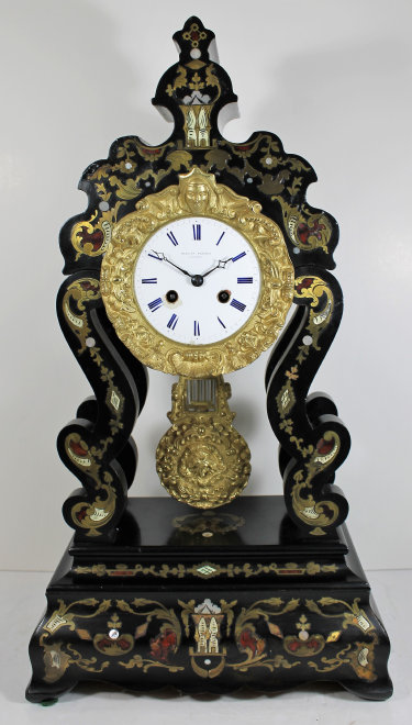 Antique French boulle portico Clock — Antique Clocks Price Guide