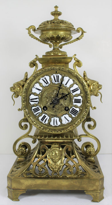 Antique French brass table clock Clock — Antique Clocks Price Guide