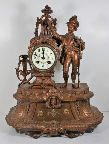 Antique French figural Clock — Antique Clocks Price Guide