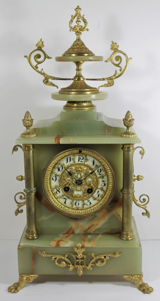 Antique French onyx shelf Clock — Antique Clocks Price Guide