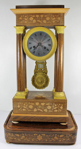 Antique French portico wood Clock — Antique Clocks Price Guide