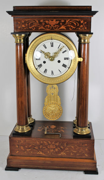 Antique French portico wood Clock — Antique Clocks Price Guide