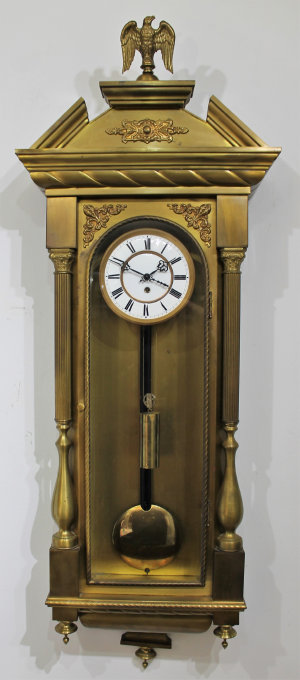 Antique German brass 1 wt Vienna Clock — Antique Clocks Price Guide