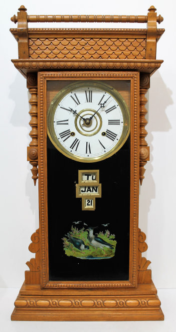 Antique Gilbert Oriental calendar Clock — Antique Clocks Price Guide