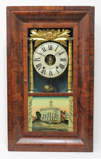 Antique Hills Goodrich Gilt column OG Clock — Antique Clocks Price Guide
