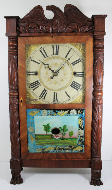 Antique Hodges C&S carved Clock — Antique Clocks Price Guide