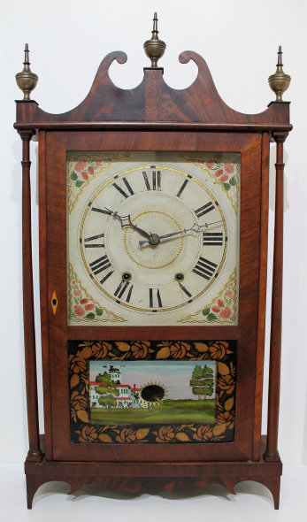 Antique Hopkins & Alfred pillar & scroll Clock — Antique Clocks Price Guide