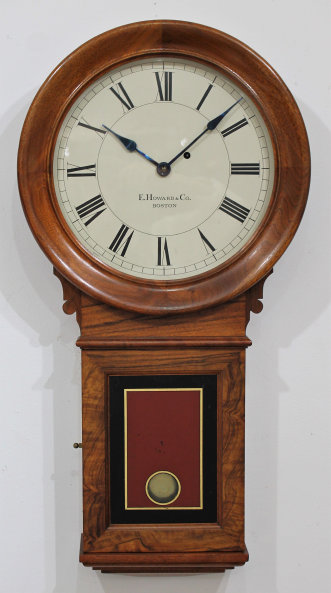 Antique Howard No. 70 walnut burled Clock — Antique Clocks Price Guide